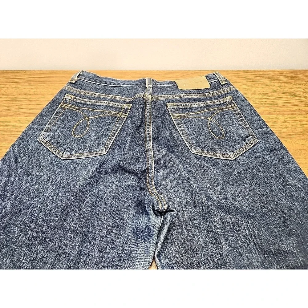 Calvin Klein Women's Omega Rinse Wash Blue‎ Denim Sz 14 Jeans 100% Cotton ~ VG